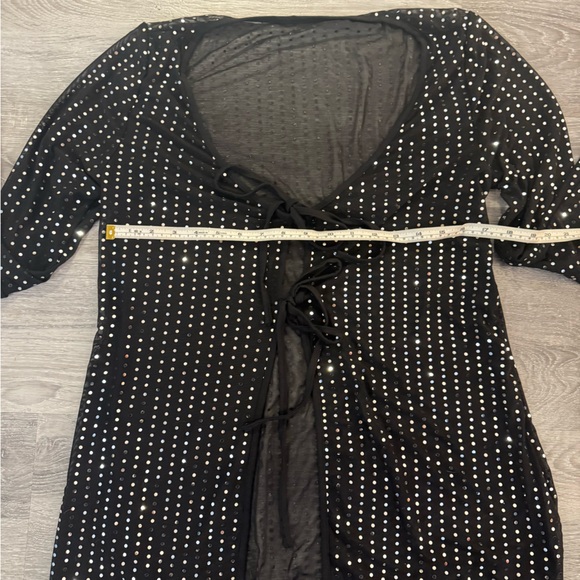 Black Sparkly tie top - Picture 5 of 5